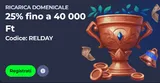 Ricarica domenicale 25 fino a 40000 ft codice relday